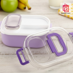 ATTRO Plastic Mighty Lunch Box 900ml with Container & Spoon | ROBIGIFT