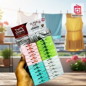 Portable Clothes Drying Rope with 24 Clips – Strong Nylon | ROBIGIFT